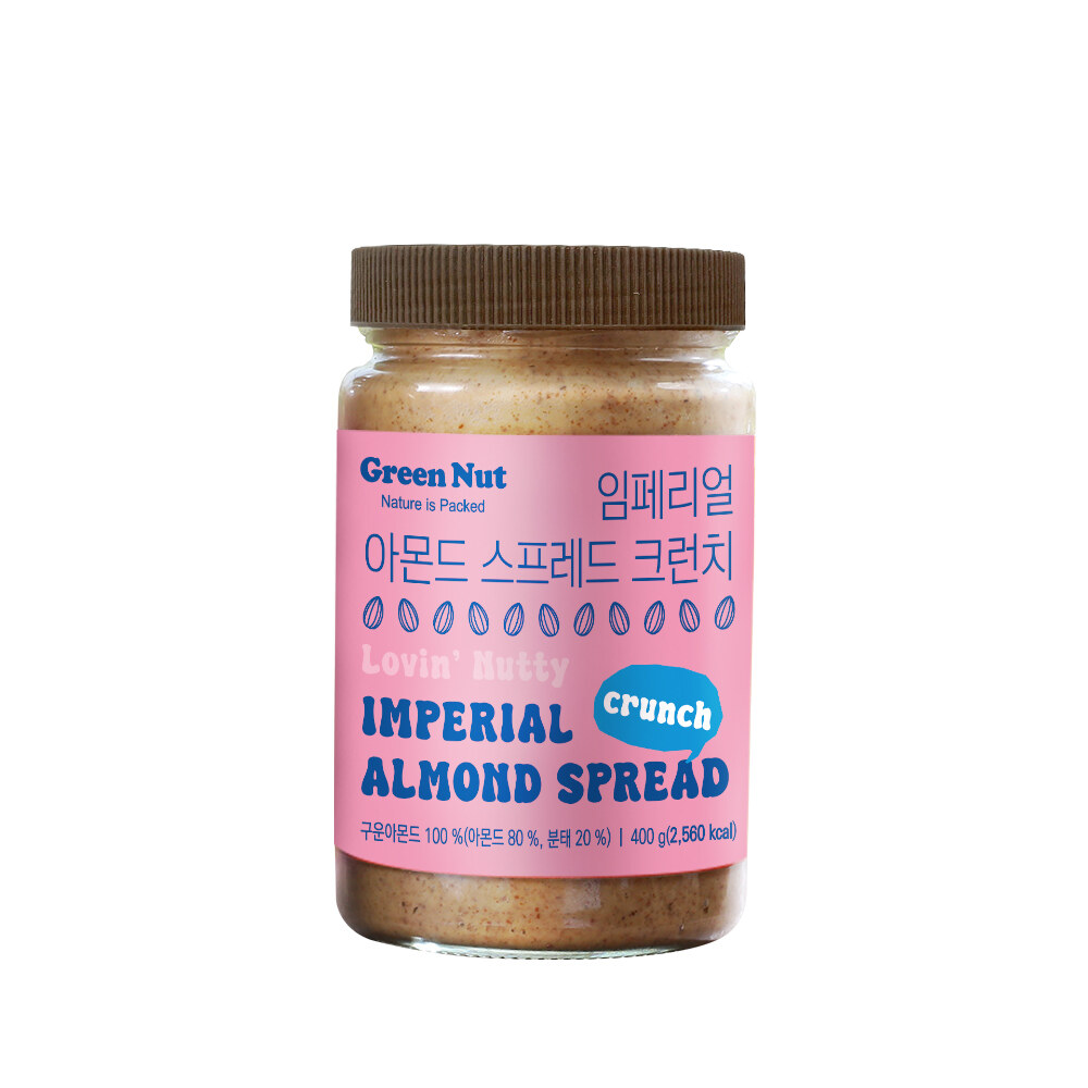(C) 임페리얼 아몬드버터 크런치 1통 400g - 메인 이미지