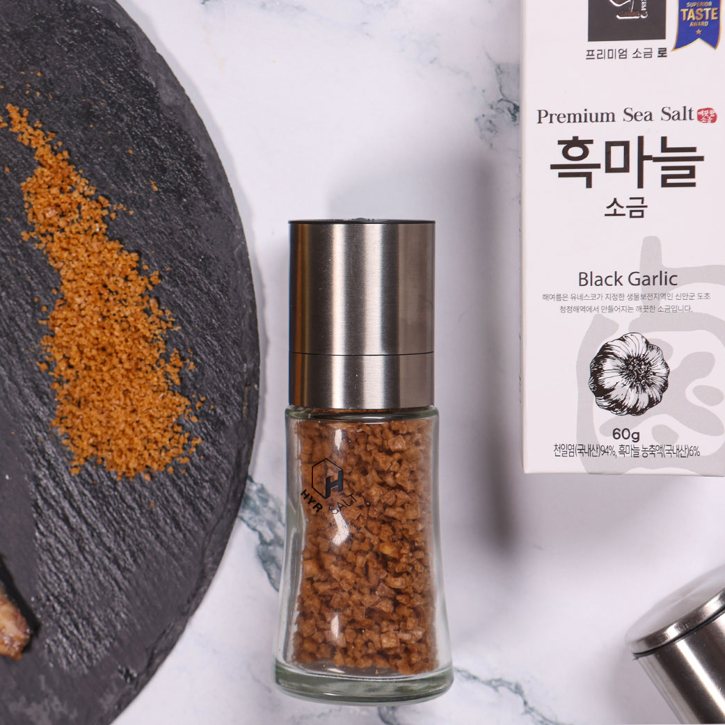 해여름 프리미엄 천일염 로 흑마늘소금 그라인더 60g - 상세 이미지 2