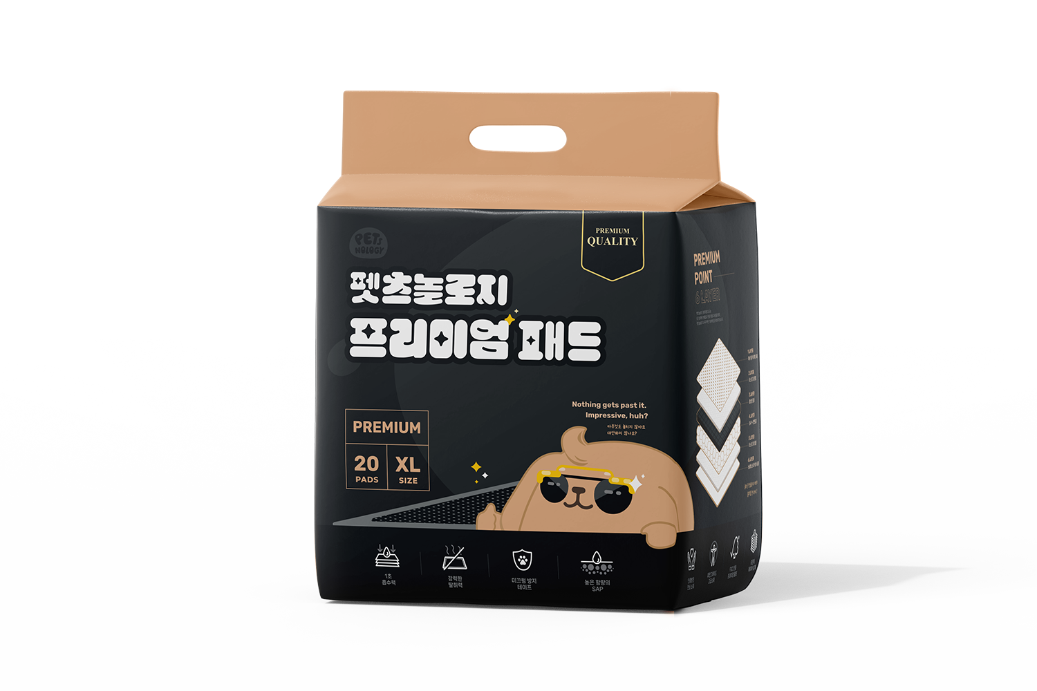 펫츠놀로지 괴물 흡수력 프리미엄 메쉬 배변패드