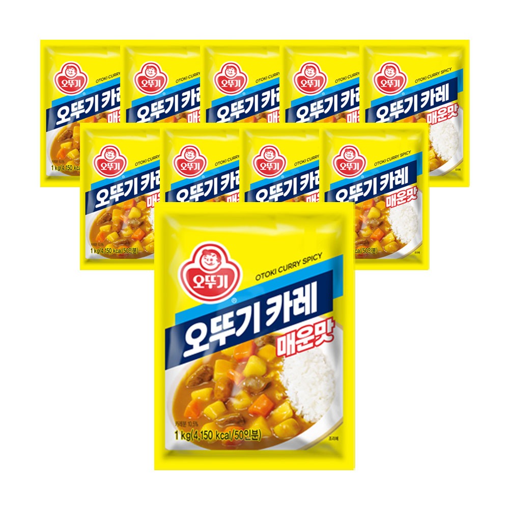 오뚜기 오뚜기카레 매운맛, 1kg, 10개 - 상품 이미지