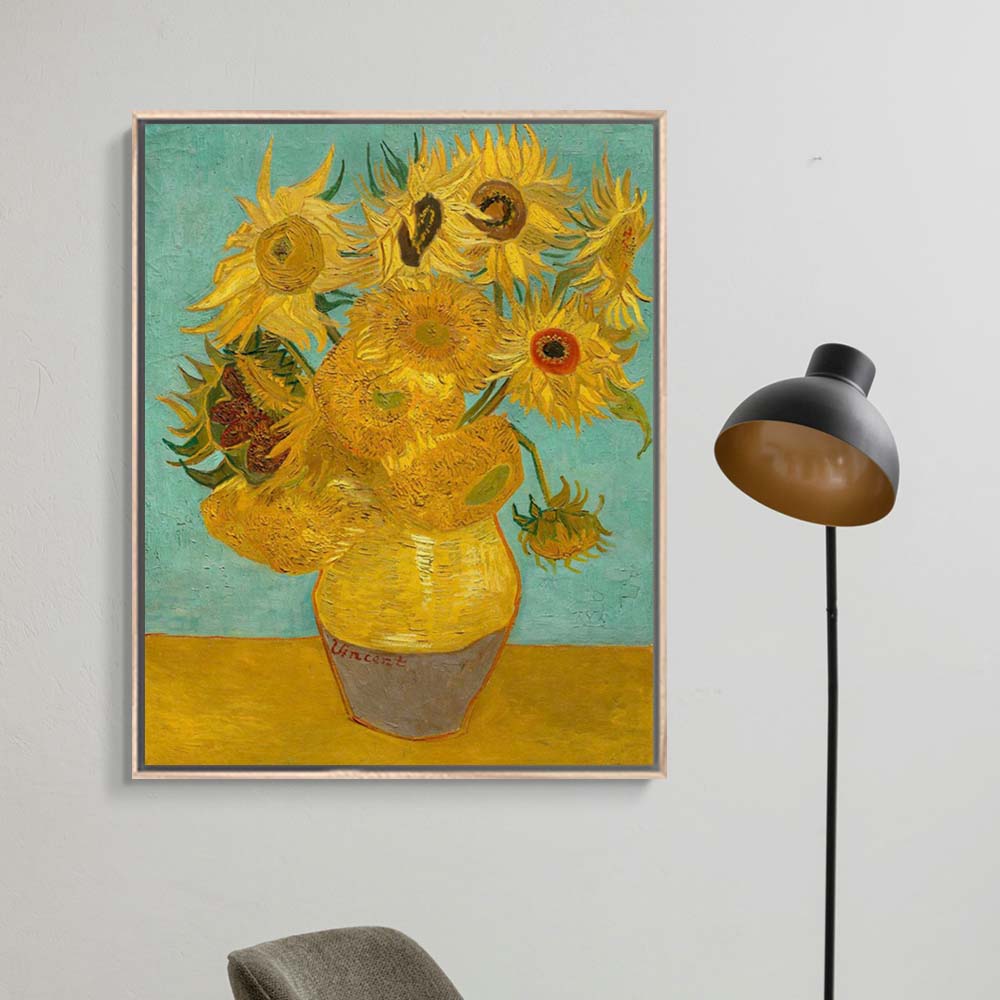 고흐 해바라기 II 62 x 78cm 명화그림 거실 인테리어 해바라기 풍수 캔버스액자 - 상세 이미지 2