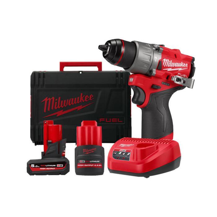 밀워키 M12 FPD2-5252X 충전 해머드릴 12V 2.5Ah 5.0Ah 2팩 - 메인 이미지