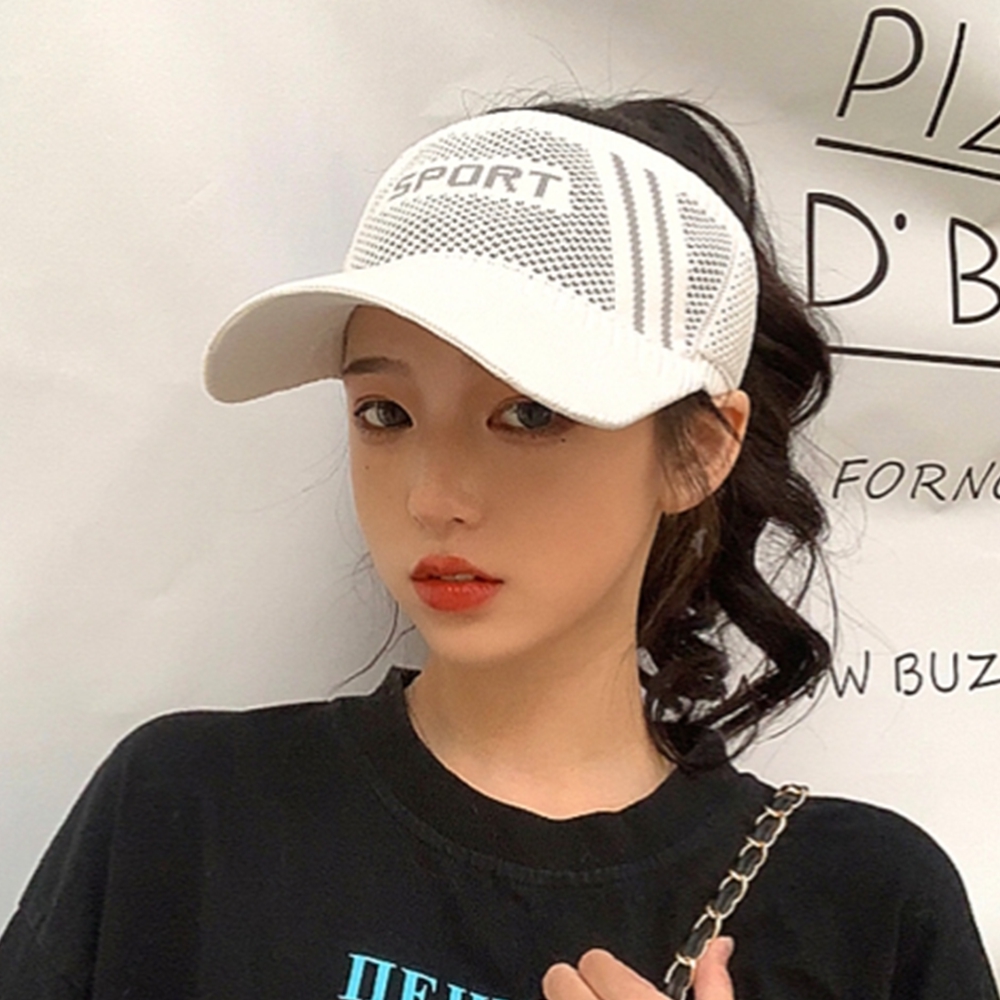 밴드형 스포츠선캡 골프 테니스 선캡 여름 썬바이저 모자 - 메인 이미지