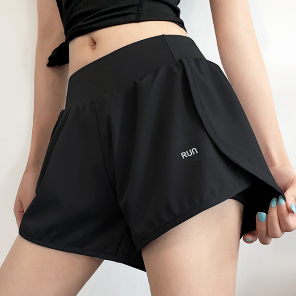 여성 러닝 숏팬츠 러닝복 사이드포켓 투인원 히든포켓 속바지 레깅스 반바지 운동복 - 상세 이미지 5