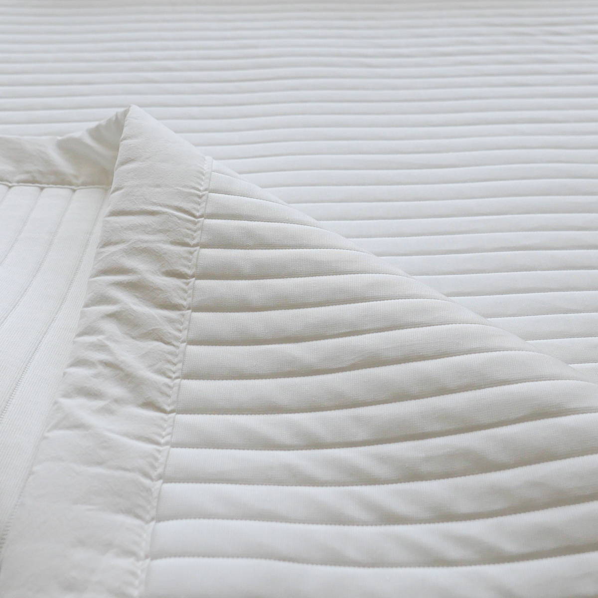 (1+1) 휴비스 듀라론 여름패드 냉감패드 고정밴드 화이트, (Q) 160x210