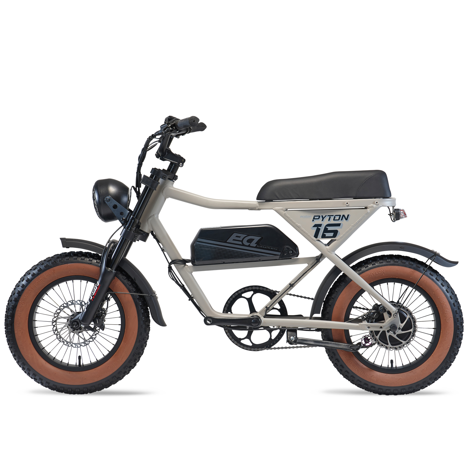 2025 알톤 파이톤16 자토바이 팻 바이크 48V 500W 15Ah 매트그레이 40.6cm 이미지 8