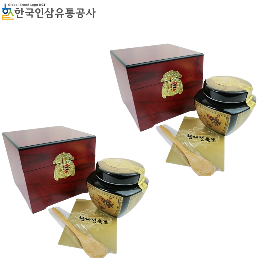 한국인삼유통공사 황제정옥보 600g 2박스 생지황 홍삼 백복령 추출액 부모님 선물 세트 - 상품 이미지