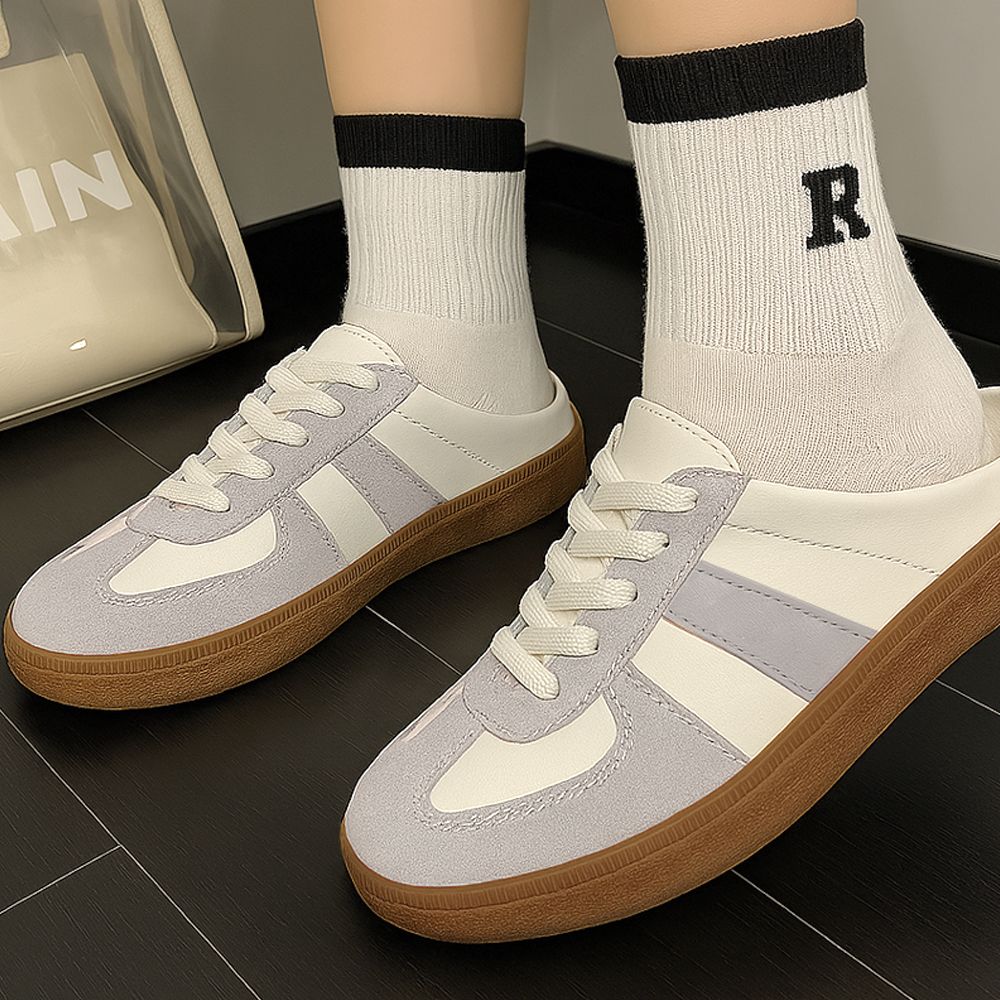 여성 뮬 슬리퍼 여름 샌들 통굽 블로퍼 스니커즈