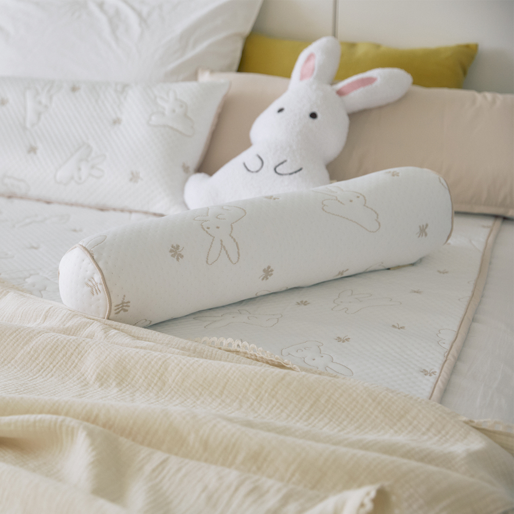 베베데코 히말라야 듀라론 냉감 아기 롱쿠션 유아 바디필로우 럭키래빗 세트 12x60