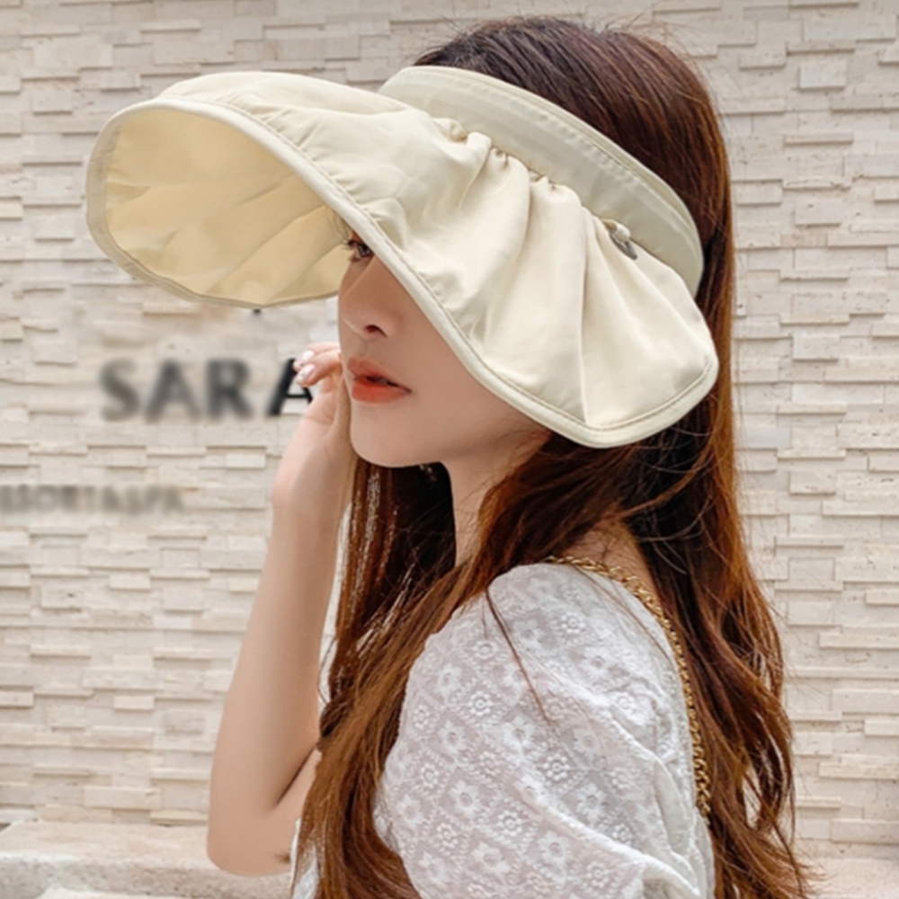 여성 와이드 썬캡 여행 휴가 선캡 창넓은모자 햇볕가리개