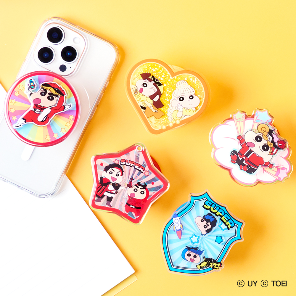 짱구X파워 히든 레드 미러 모션 맥세이프 그립톡 스마트톡 - 상세 이미지 2