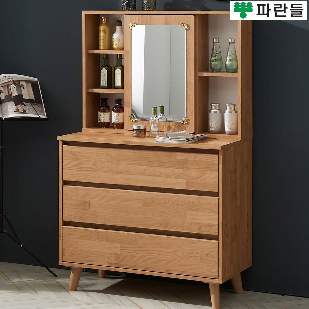 파란들가구 미인 거울수납 입식화장대C 서랍화장대세트 콘솔 - 상세 이미지 3