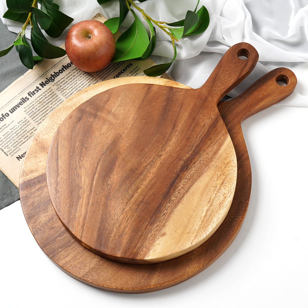 미뇽 원형 손잡이 빵도마 피자판 피자 서빙보드 플레이팅 도마 26.8cm, 1개 이미지 6