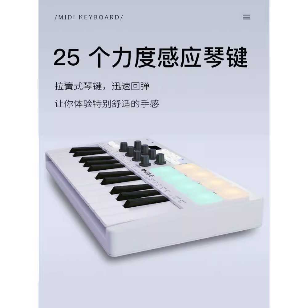 미디 키보드 25키 MIDI 마스터 건반 음악 미니 피아노 - 상세 이미지 2