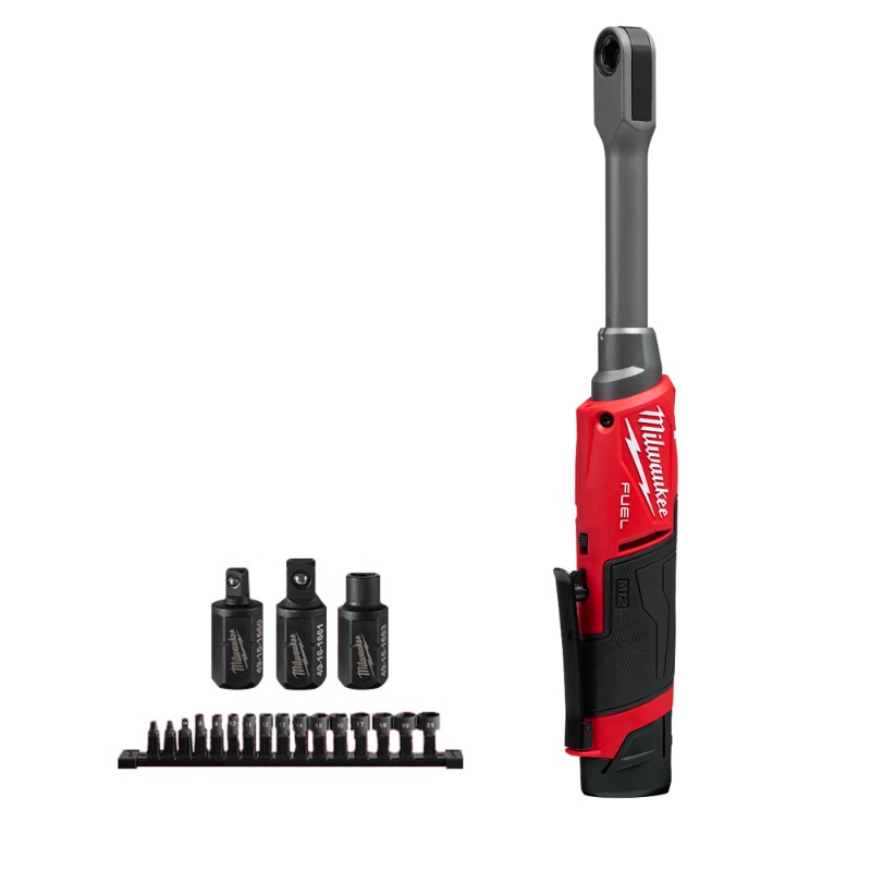 밀워키 M12 FPTR-0 충전 멀티라쳇 12V 본체 전용 악세서리 17종 포함 - 메인 이미지