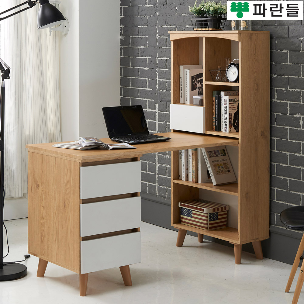 파란들가구 SS 높은다리서랍통 h형책상책장세트 학생책상 - 메인 이미지