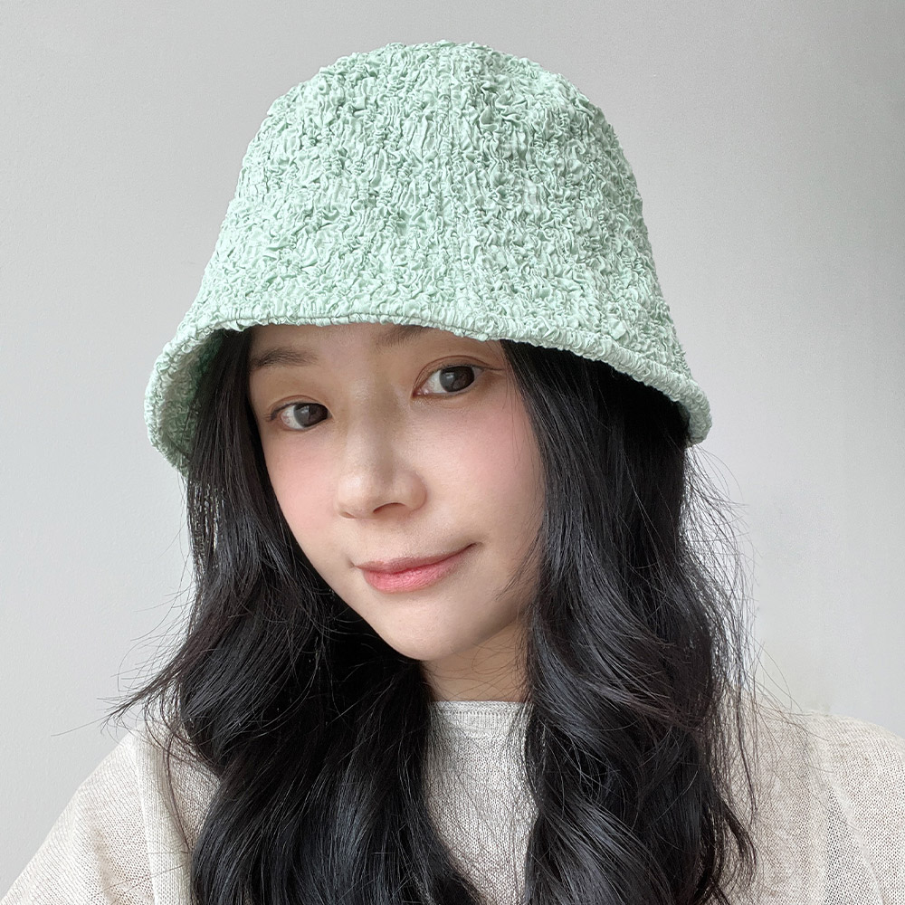 링클 벨크로 버킷햇 여성 여름 벙거지모자 린넨 해외여행 모자 이미지 6