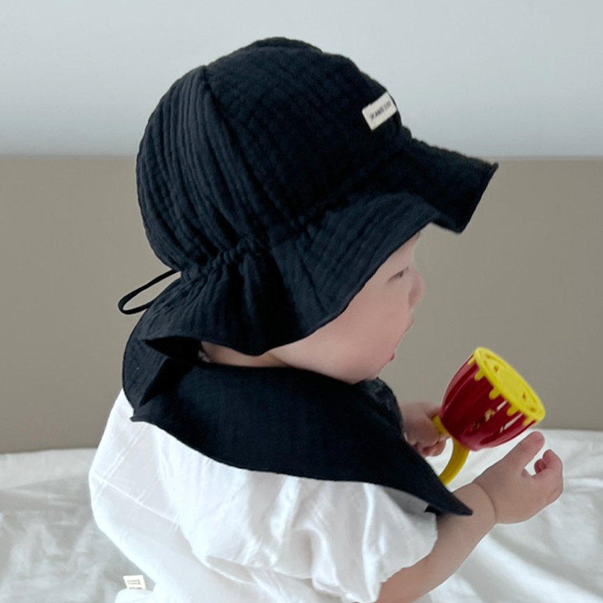 [바니블라썸] 사이즈조절 아기모자 면 거즈헷 벙거지 여름 아기보넷 신생아 유아 내츄럴