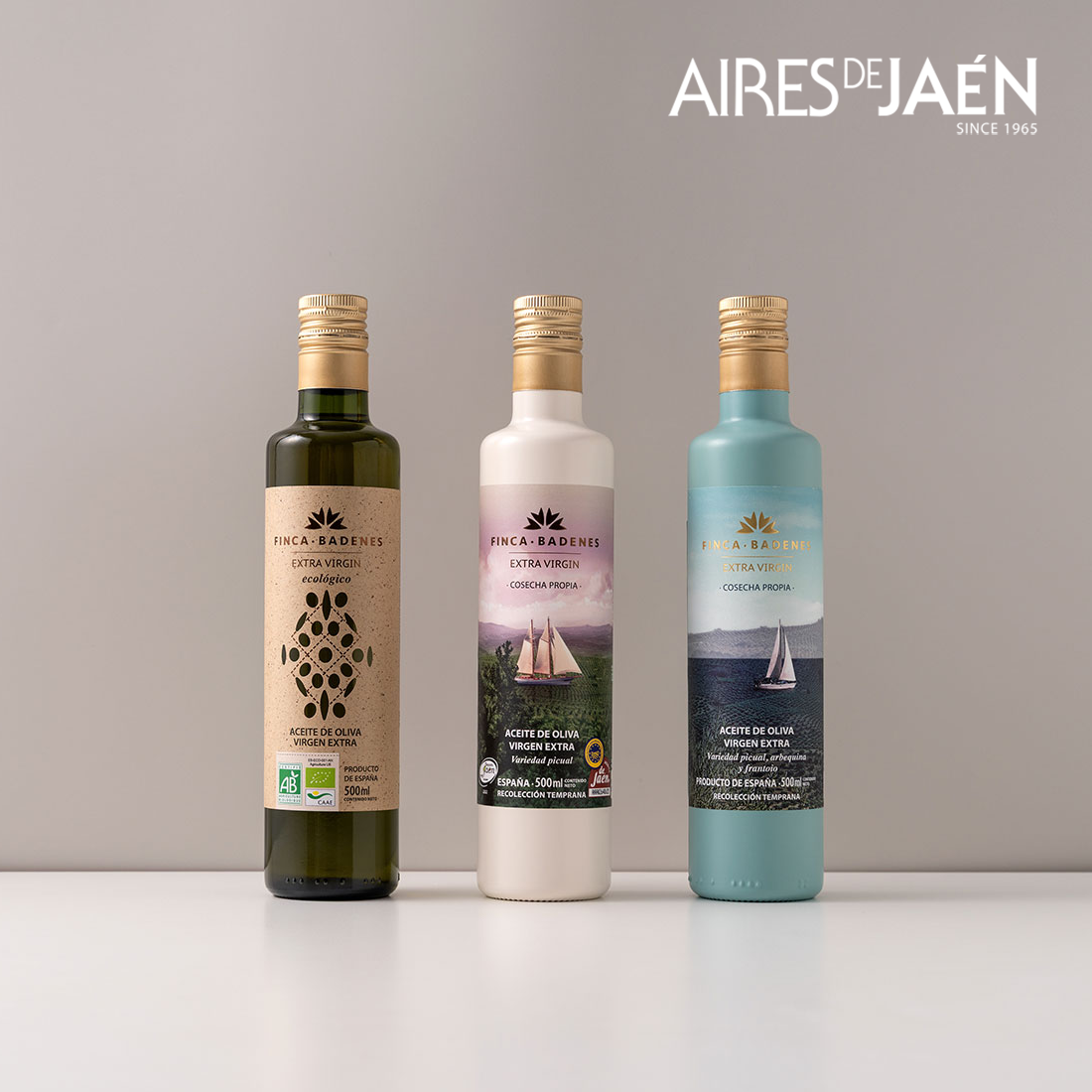 아이레스데하엔 핀카 바데네스 피쿠알, 쿠파주, 유기농 올리브오일 선물세트 500ml, 3종 - 상세 이미지 3