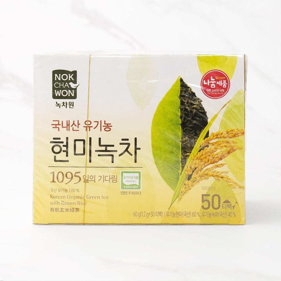 메가마트 녹차원 유기농 현미녹차 1.2gx50개 - 상품 이미지