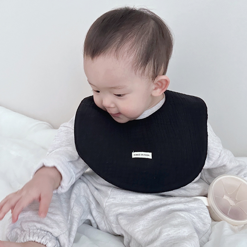 바니블라썸 턱받이 아기 7겹 요루거즈 이유식 턱받이 순면 거즈빕 침받이 다크핑크