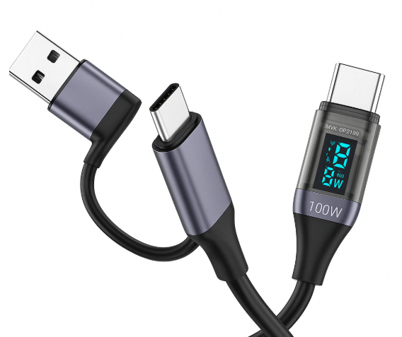 C타입 100W 고속충전 스프링 케이블 PD 숏 링코링