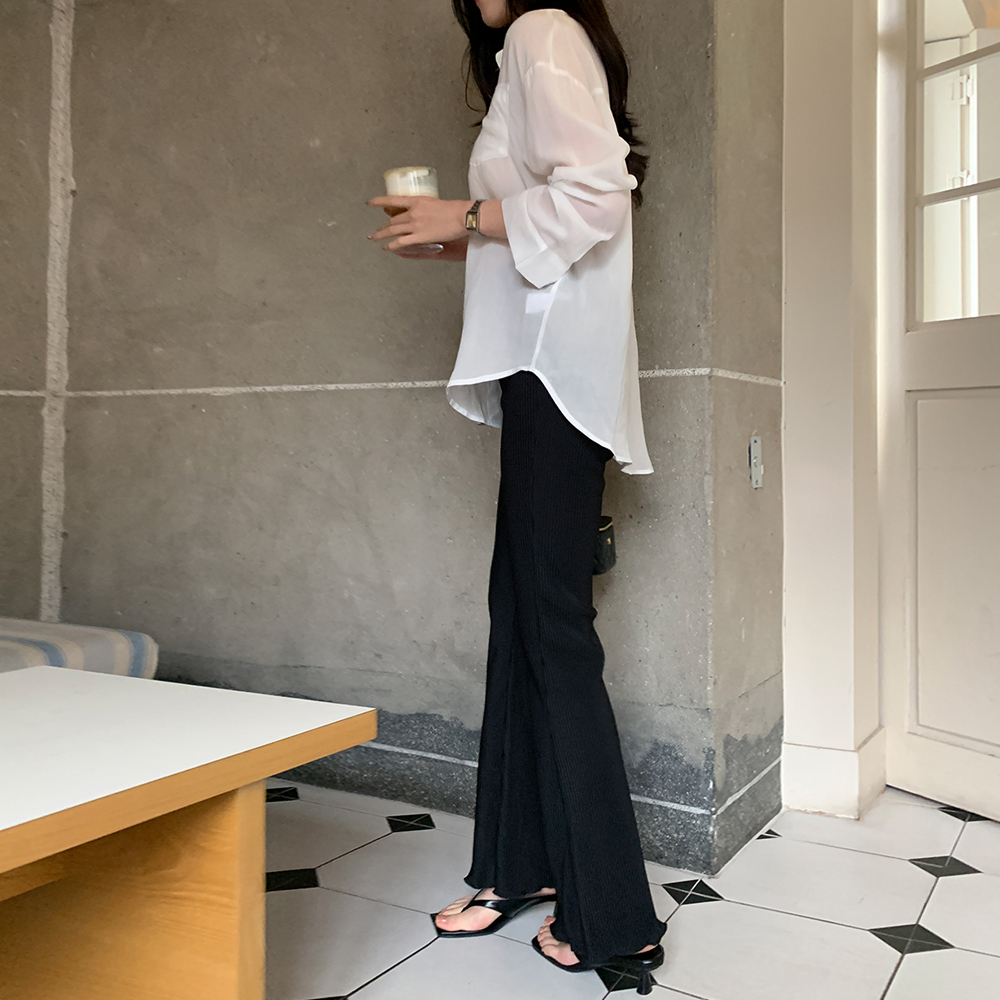 버브리 플리츠 밴딩 부츠컷 팬츠 - 상세 이미지 5