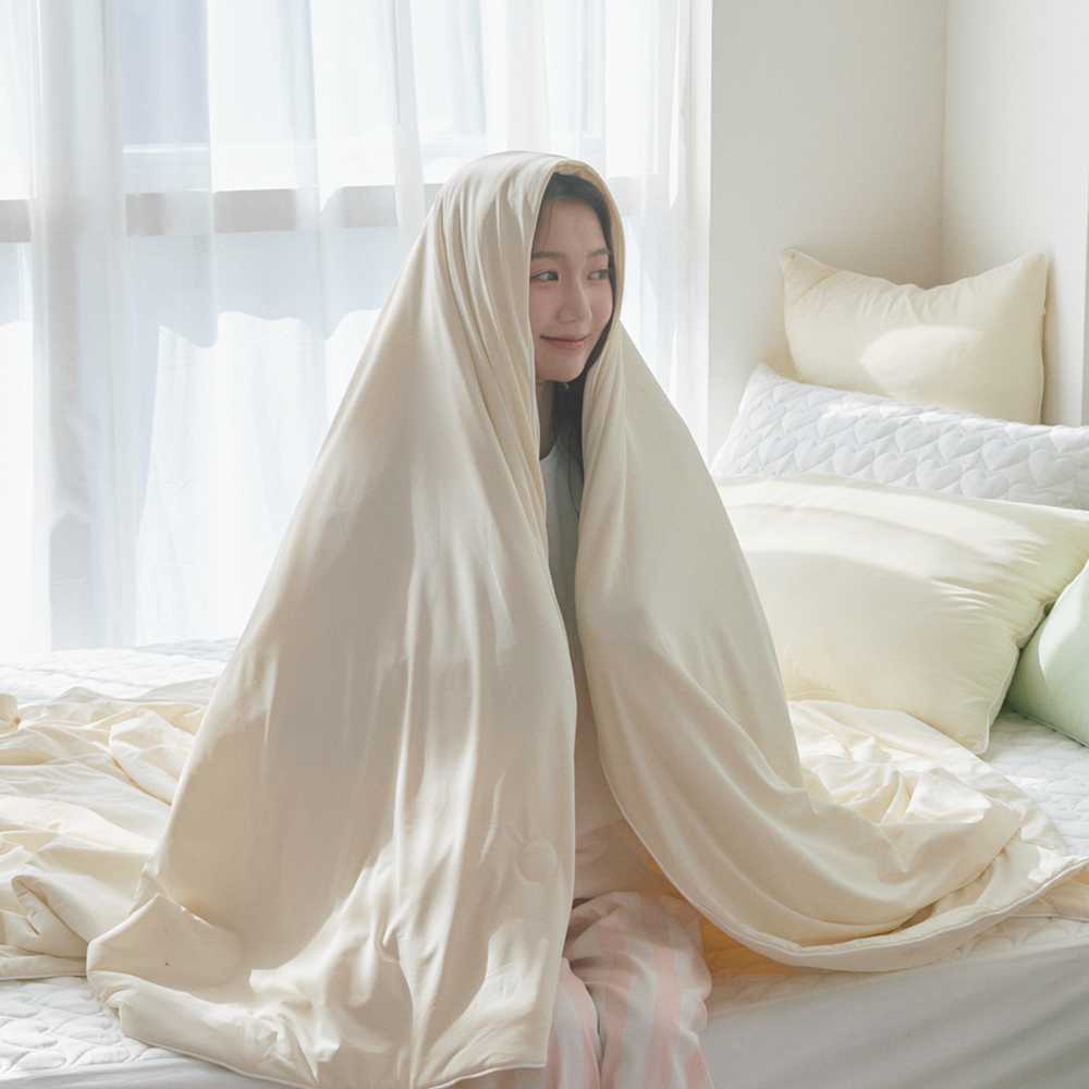 히말라야 쿨링 냉감이불 부드러운 시원한 실키스노우 여름 차렵이불 SS 150x200cm
