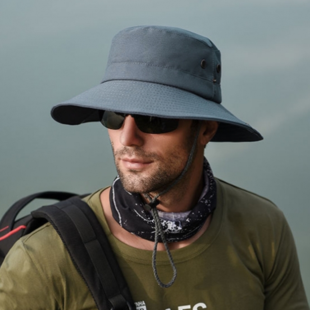 남성 아웃도어 정글모자 넓은챙 사파리모자 등산 낚시 벙거지