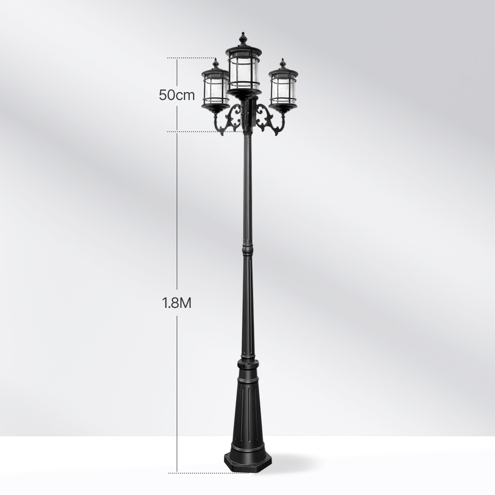 전기조명 가로등 엔틱 볼라드등 마당 정원 LED 공원 설치 조명 문주 잔디 기둥 1.4m - 상세 이미지 5