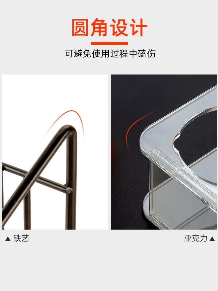시럽 거치대 병 진열 소스 3단 철제 디스펜서 조미료 제트 2층6홀+과일이슬랙완전투명 - 상세 이미지 5