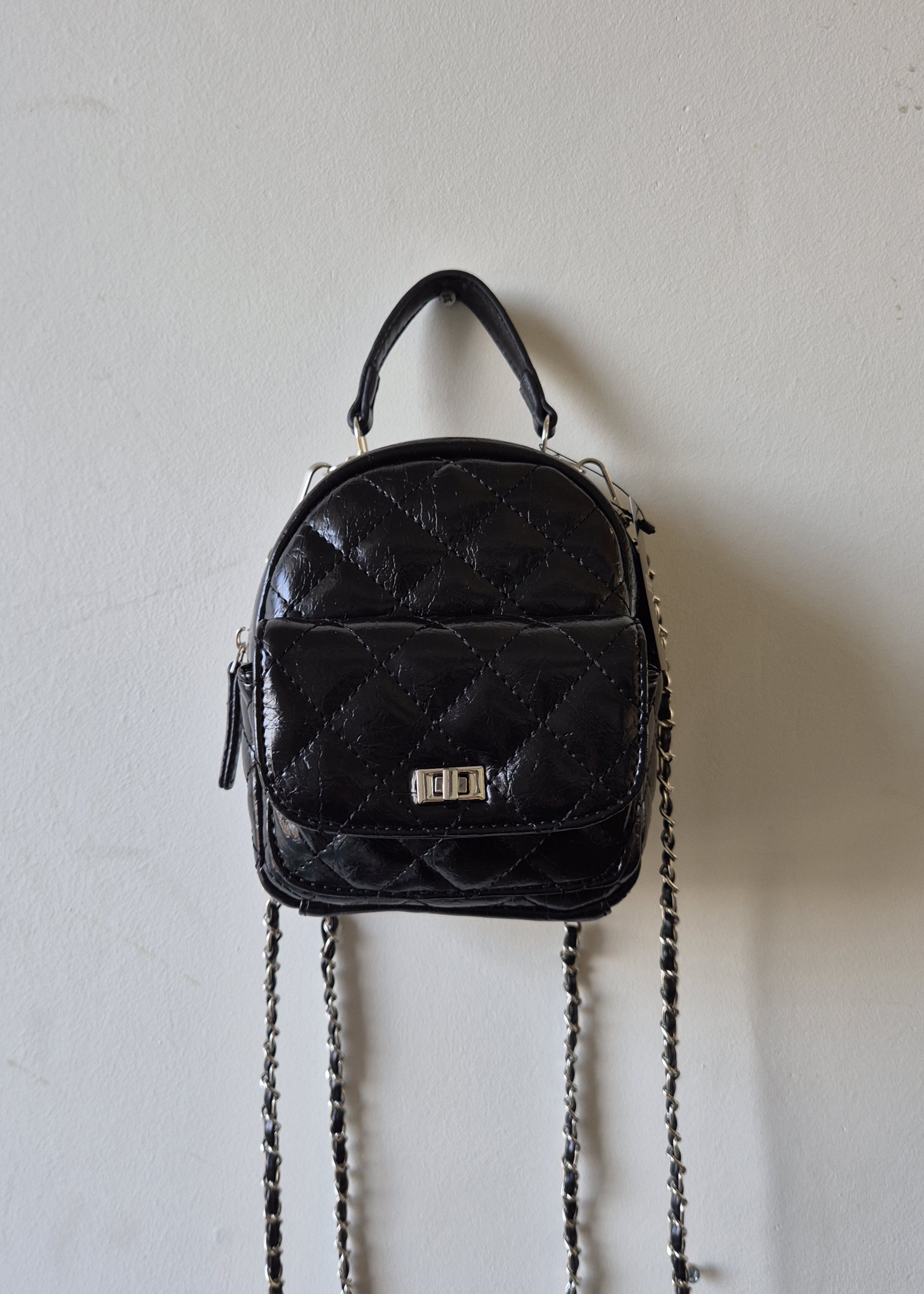 리햅 미니블 퀼팅 체인 백팩 원숄더 연출 가능한 데일리 미니백