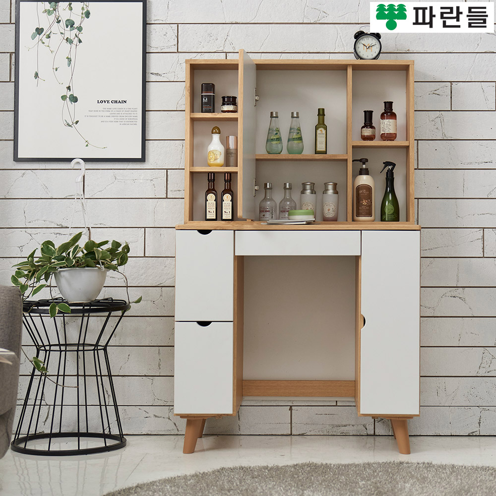 파른들가구 SS 거울수납 입식화장대A 서랍화장대 콘솔 - 상세 이미지 2