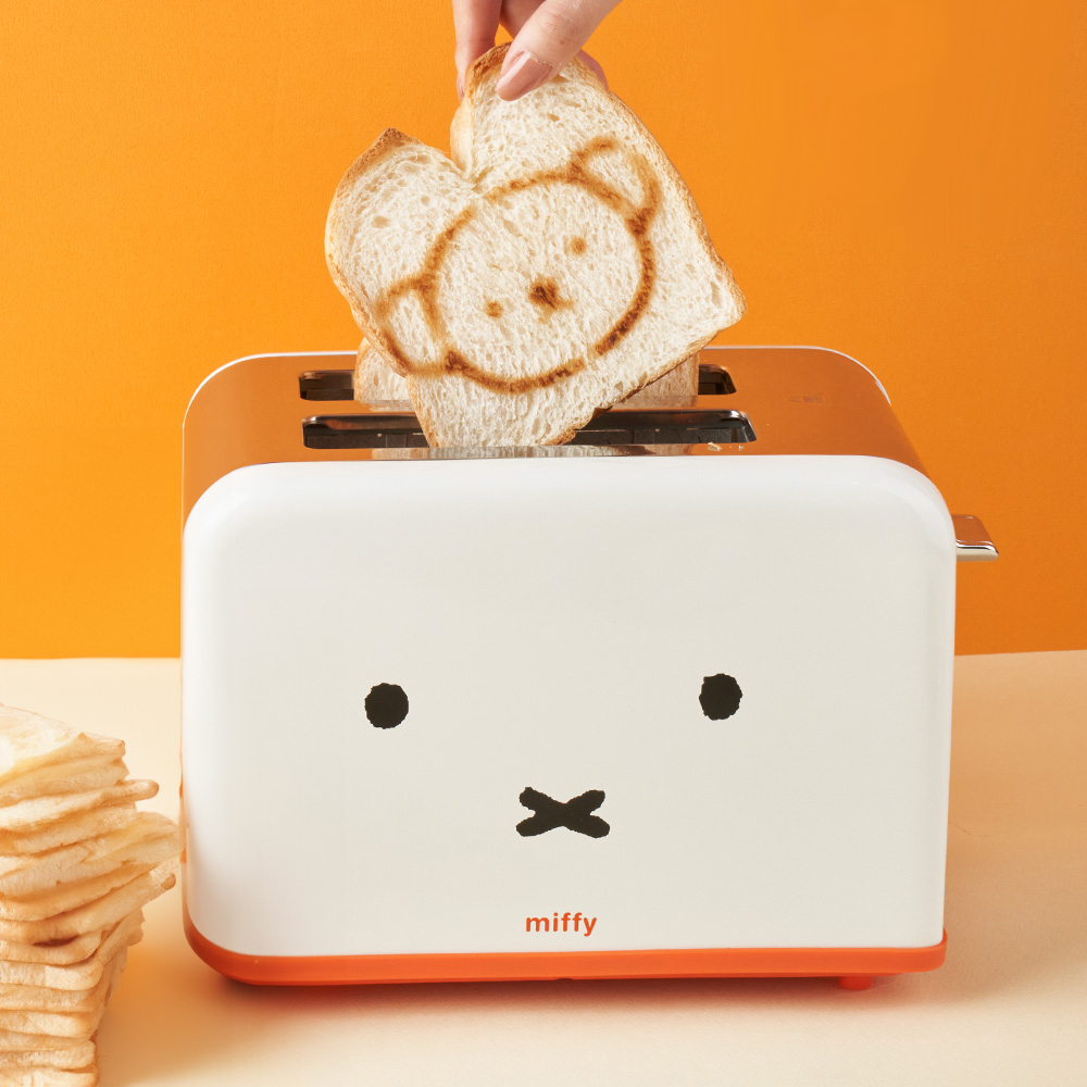 [보프렌즈] 미피 레트로 토스터기 2구 가정용 팝업 토스트 식빵 홈카페