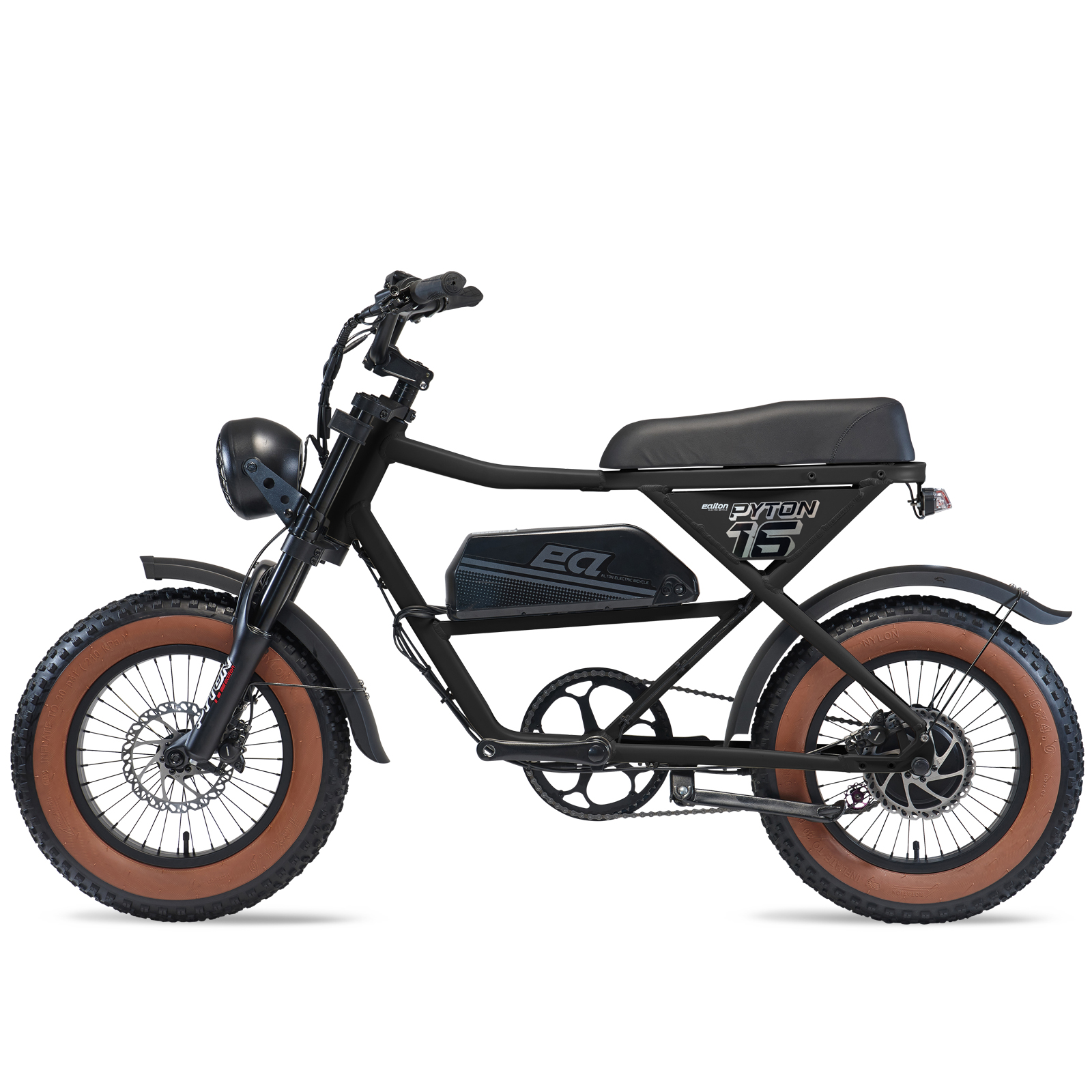 2025 알톤 파이톤16 자토바이 팻 바이크 48V 500W 15Ah 매트블랙 40.6cm