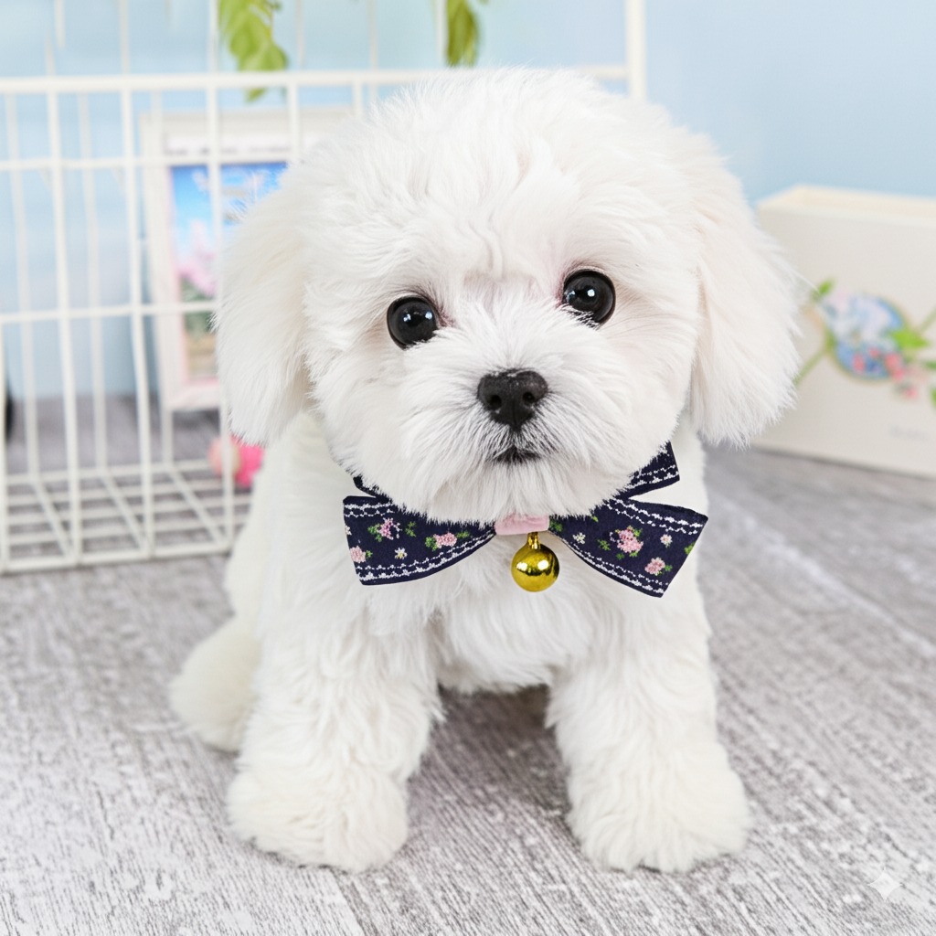 1005/ 강아지 고양이 포토존 방울리본 패턴 나비 넥타이 보타이 애견패션 - 상세 이미지 4