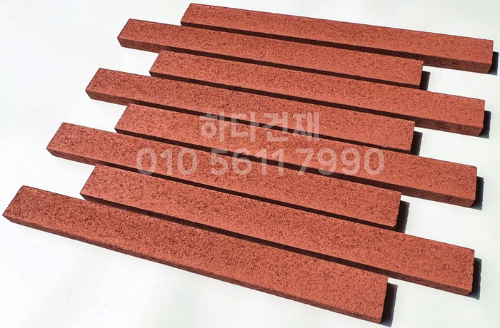 국산 모노타일 롱와이드 탱고레드 500x50x20T 1박스14장 / 하다건재 국내생산 롱브릭타일