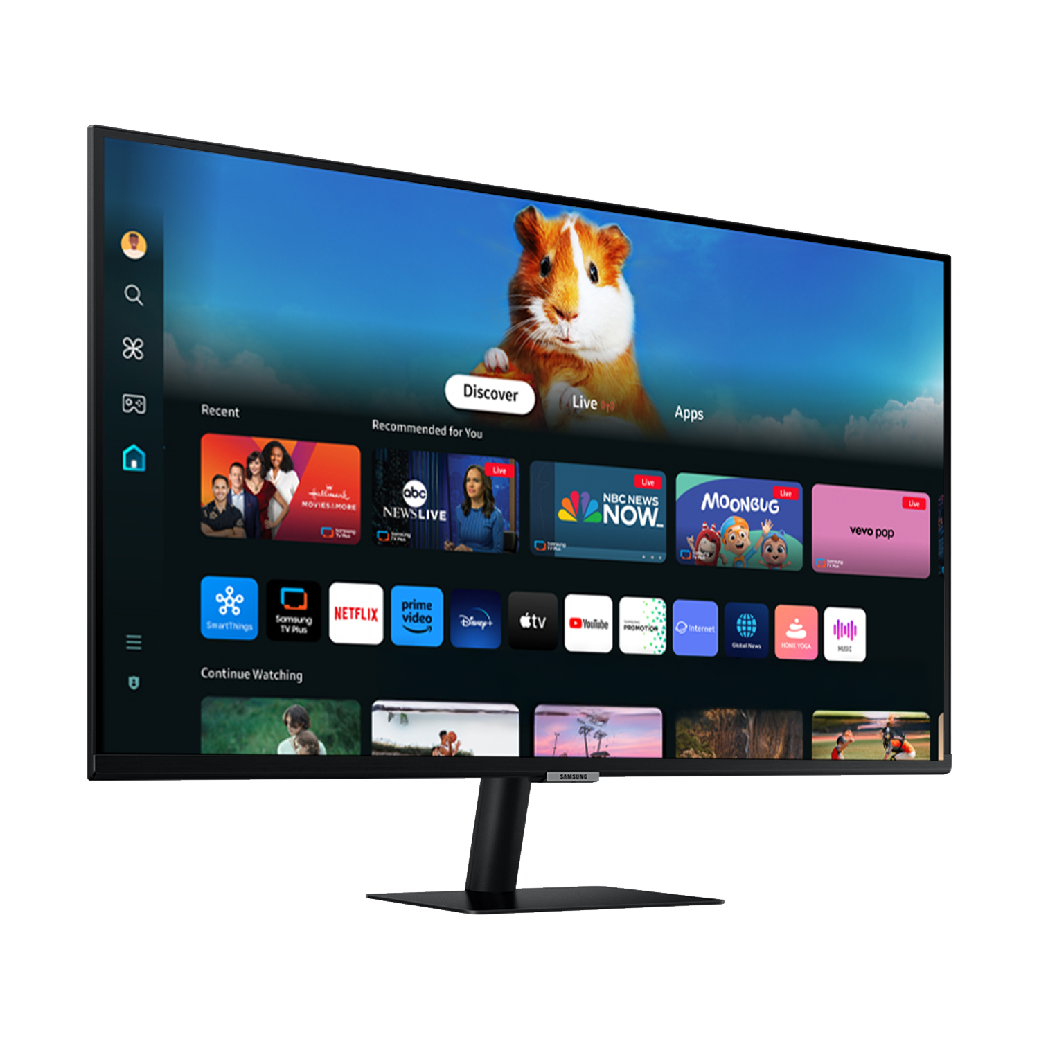 삼성전자 LS32DM500E-2BO 삼성 무빙스타일 M5 스마트 모니터 IPTV 이동식 거치대 삼탠바이미 M50D 80.1cm(32인치), 블랙 이미지 6