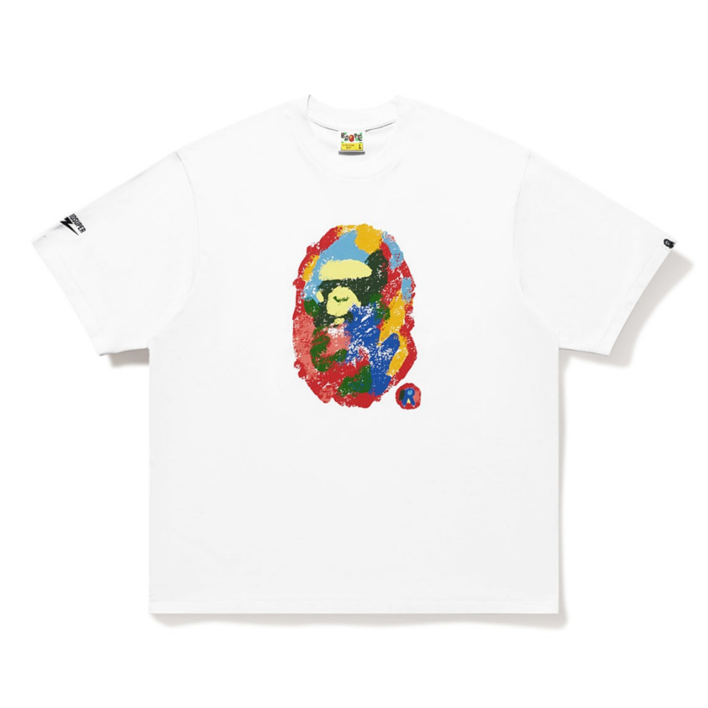 베이프 X KIDSUPER 반팔티 PAINTING APE HEAD TEE 4월 신상 1L23-110-919 - 메인 이미지