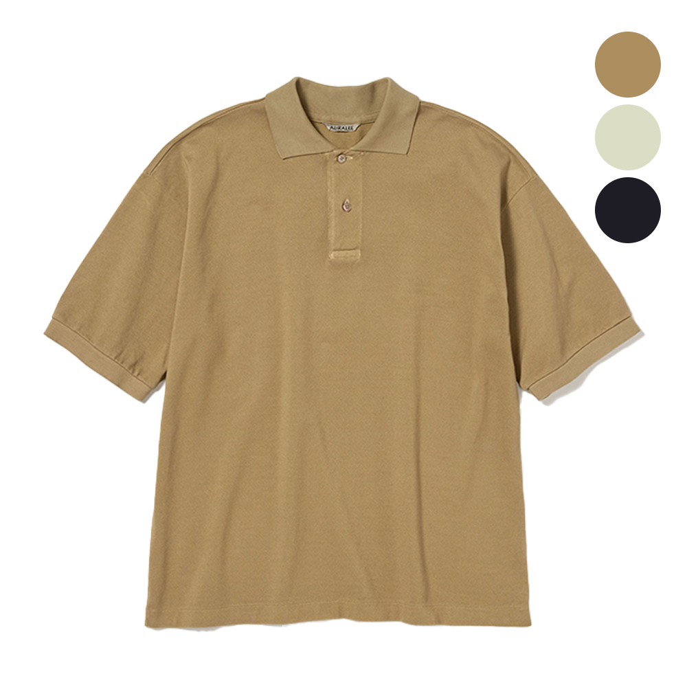 오라리 맨즈 반팔 PIMA COTTON HEAVY PIQUE POLO 25SS 피케 티셔츠 - 상품 이미지