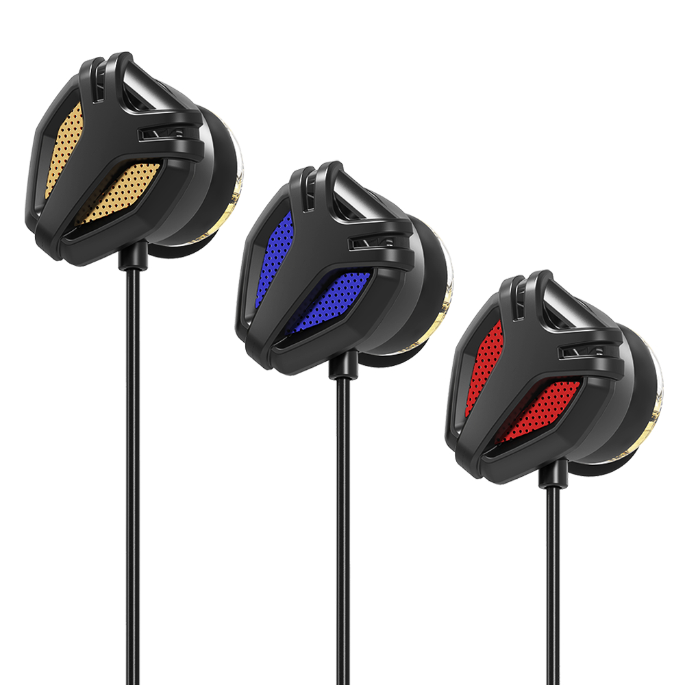 핏 EPM1 유선 게이밍 이어폰 마이크 탈부착 트리플 드라이버 레드 - 상세 이미지 3