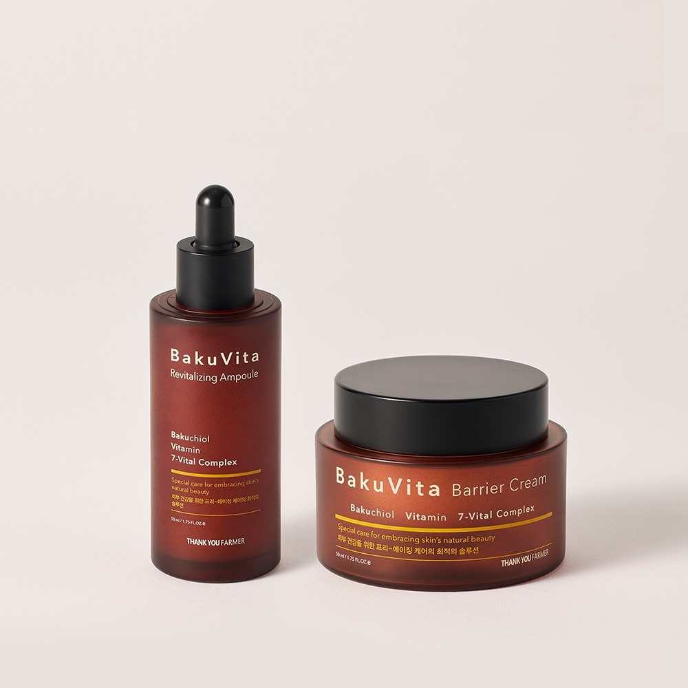 땡큐파머 바쿠비타 리바이탈라이징 앰플 50ml + 베리어 크림 50ml - 상품 이미지