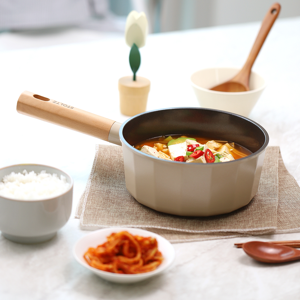 STOLTZ 슈톨츠 초코 쿡웨어 IH 편수냄비 18cm 원목손잡이 인덕션냄비 - 상세 이미지 2
