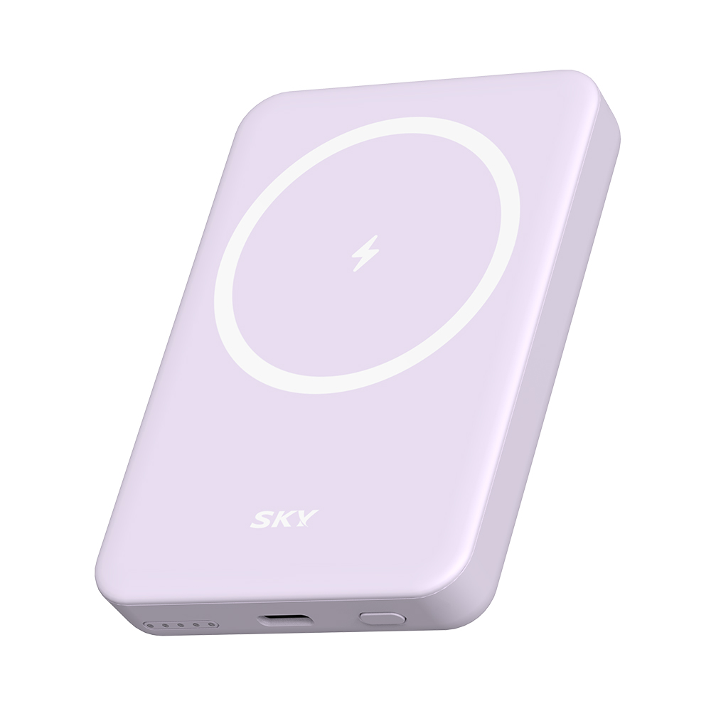 필 M05 맥세이프 10W 무선 충전 보조배터리 5000mAh, 아이리스 퍼플