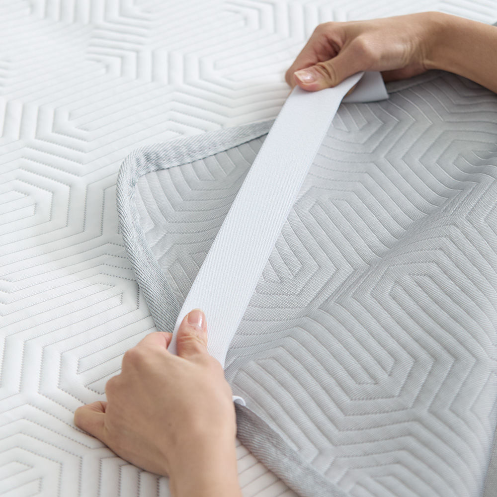 시원한 휴비스 듀라론 여름 냉감패드 고급형 침대 국산 패드 고정밴드 퀸 Q