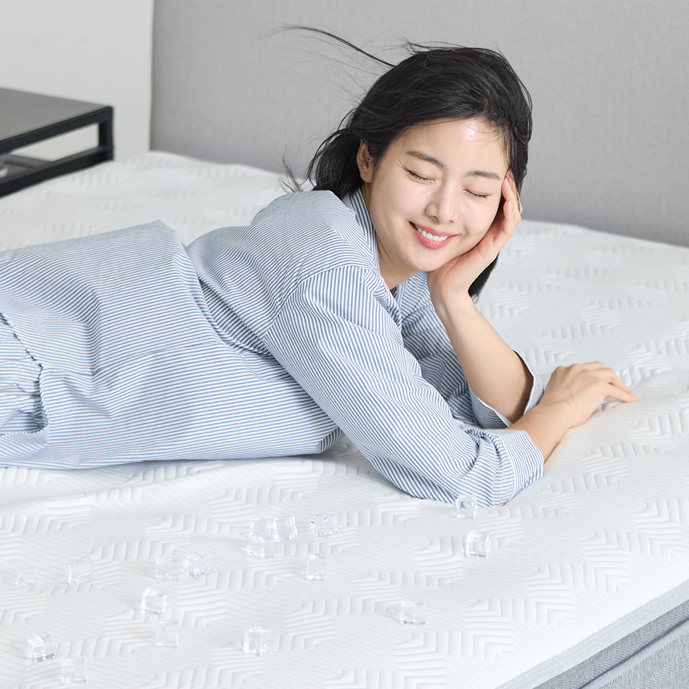 시원한 휴비스 듀라론 여름 냉감패드 고급형 침대 국산 패드 고정밴드 퀸 Q