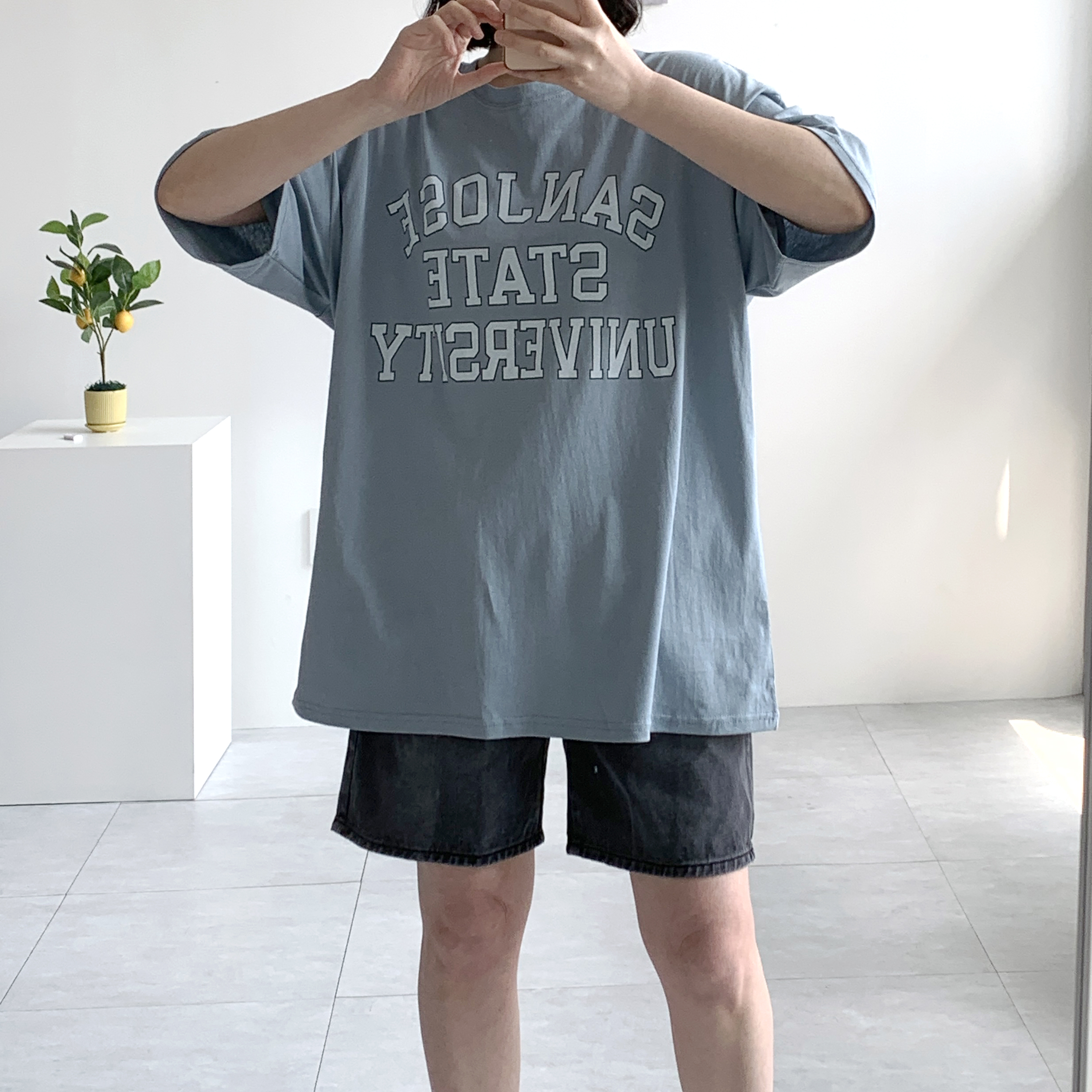 유니 레터링티셔츠 레깅스롱티 임산부티셔츠 - 상세 이미지 3