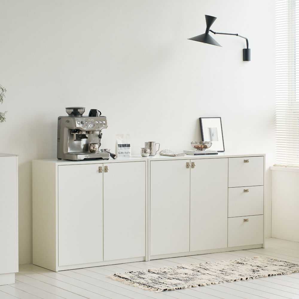 빌레오 베슬라그 수납장 모듈 다용도 거실 맘마존 (높은/일반형 800), 2단, 소프트화이트