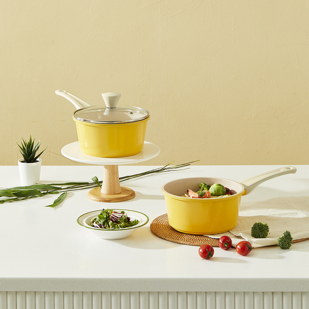 콕스타 리안 인덕션 편수냄비 18cm 인덕션용 세라믹 라면 이유식 냄비