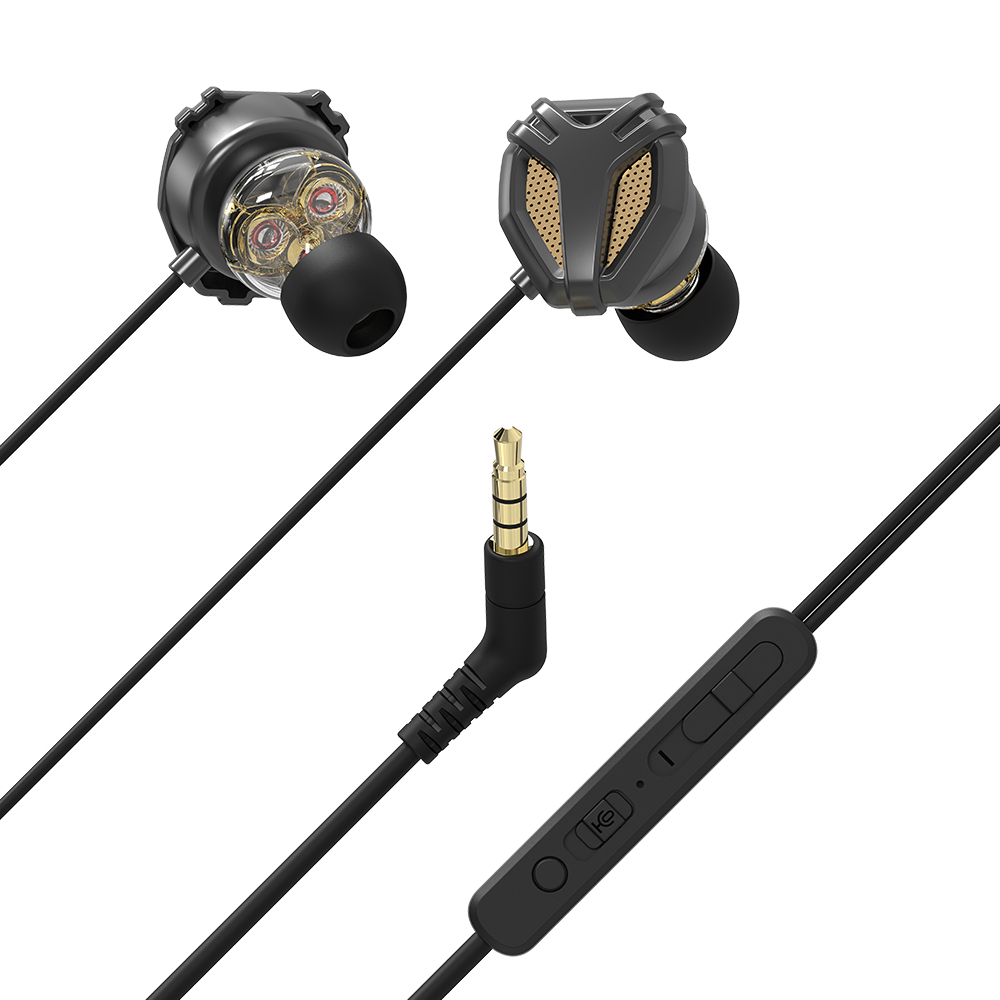 핏 EPM1 유선 게이밍 이어폰 마이크 탈부착 트리플 드라이버 레드 - 상세 이미지 4